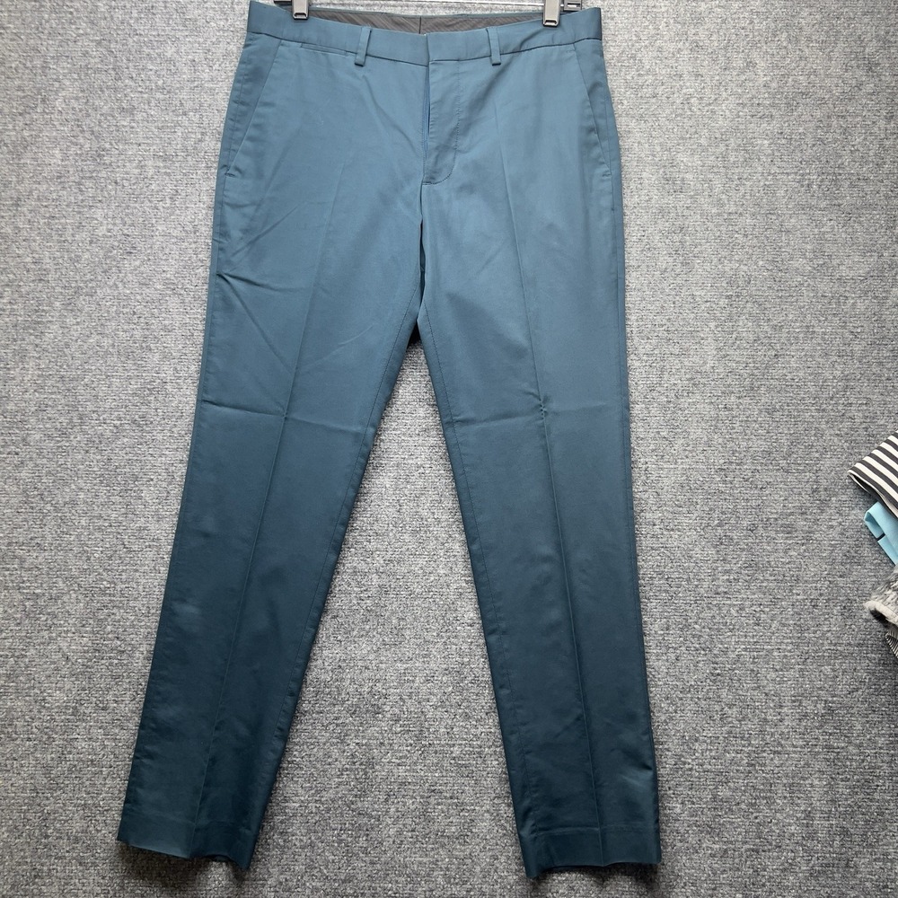 Express Extra Slim Dress Pants Mens 29x30 Blue Stretch Career Trousers